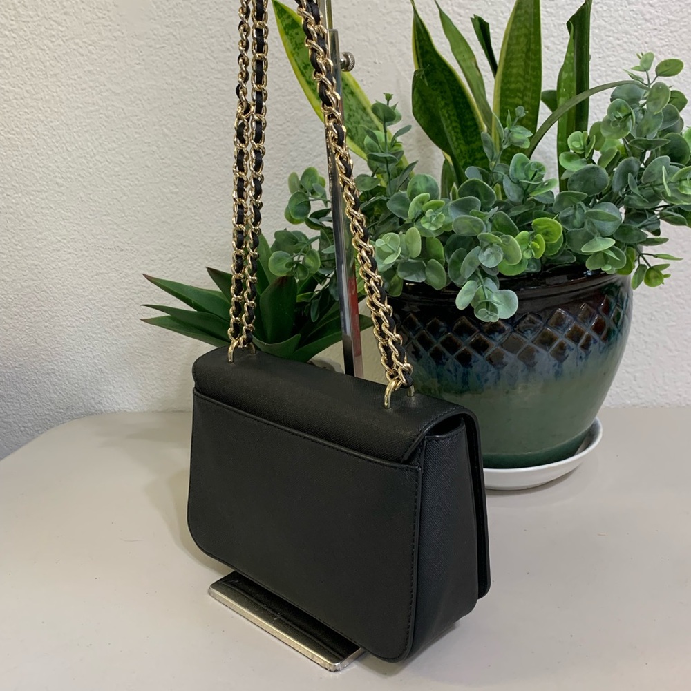 ๐๐ Tory Burch Black Leather Chain Shoulder Bag - Picture 4 of 13